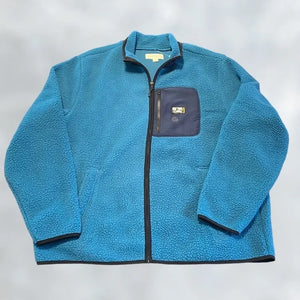 NWT - Aeropostale Men’s Sherpa Fleece Full-Zip Jacket (Sea Blue / Large)