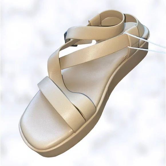 NWT - AE Strappy Y2K Platform Sandals (Light Camel / Multiple Sizes)