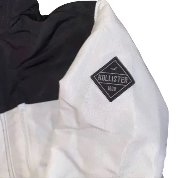 NWT - Hollister Men’s Fleece-Lined Jacket (Black & White / X-Small)
