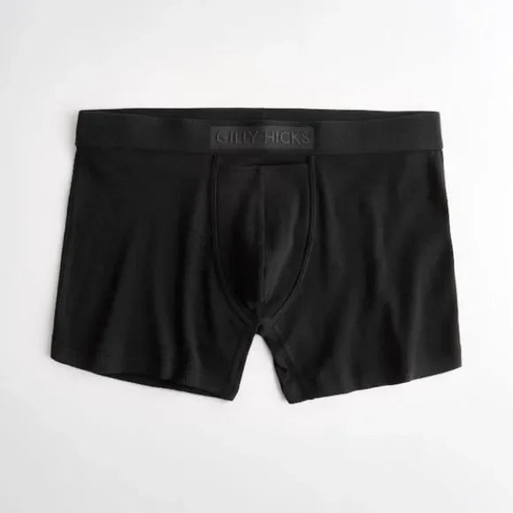 NWT - Gilly Hicks Ribbed Cotton Modal Blend Trunk (Solid Black)