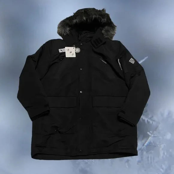 NWT - Hollister Men’s Heavyweight All-Weather Down Parka (Black Double-Down / Small)