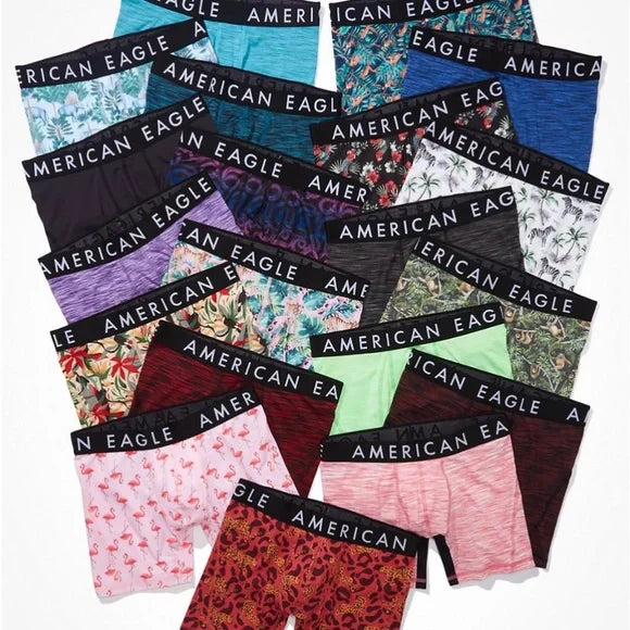 *Multiple Styles* NWOT - 2Pack American Eagle Boxer Briefs 6" Inseam (Graphic & Solid Packs)